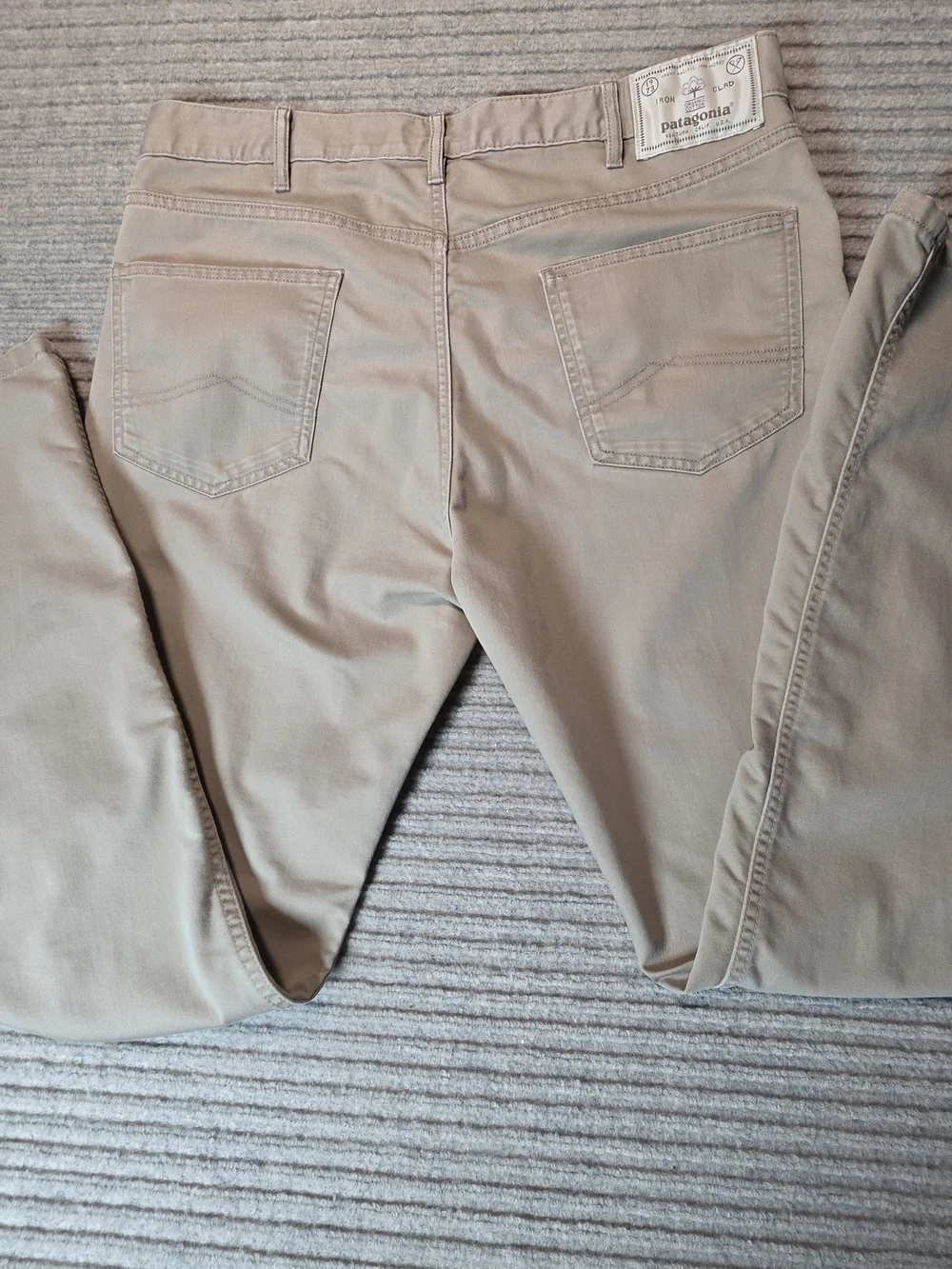 Patagonia Performance Twill Pants 34x32 Khaki Beige Organic Cotton Style 56490
